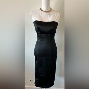 Classic black satin dress